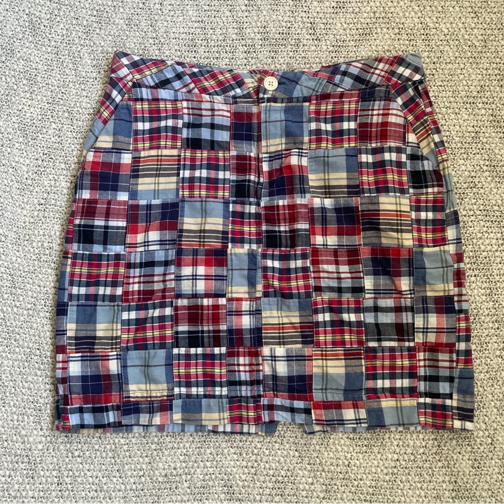Y2K American Living by Ralph Lauren Madras Patchwork Plaid Mini Skirt Sz 6 90s